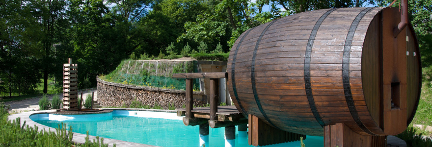 un sauna extérieur